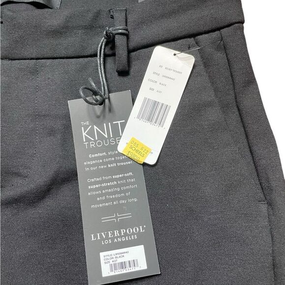 NWT LIVERPOOL The Knit Kelsey Trouser Pants Black Size 4 / 27 - Picture 8 of 10